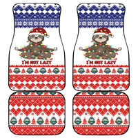 Costa Rica Christmas Car Mats Merry Slothmas - Wonder Print Shop