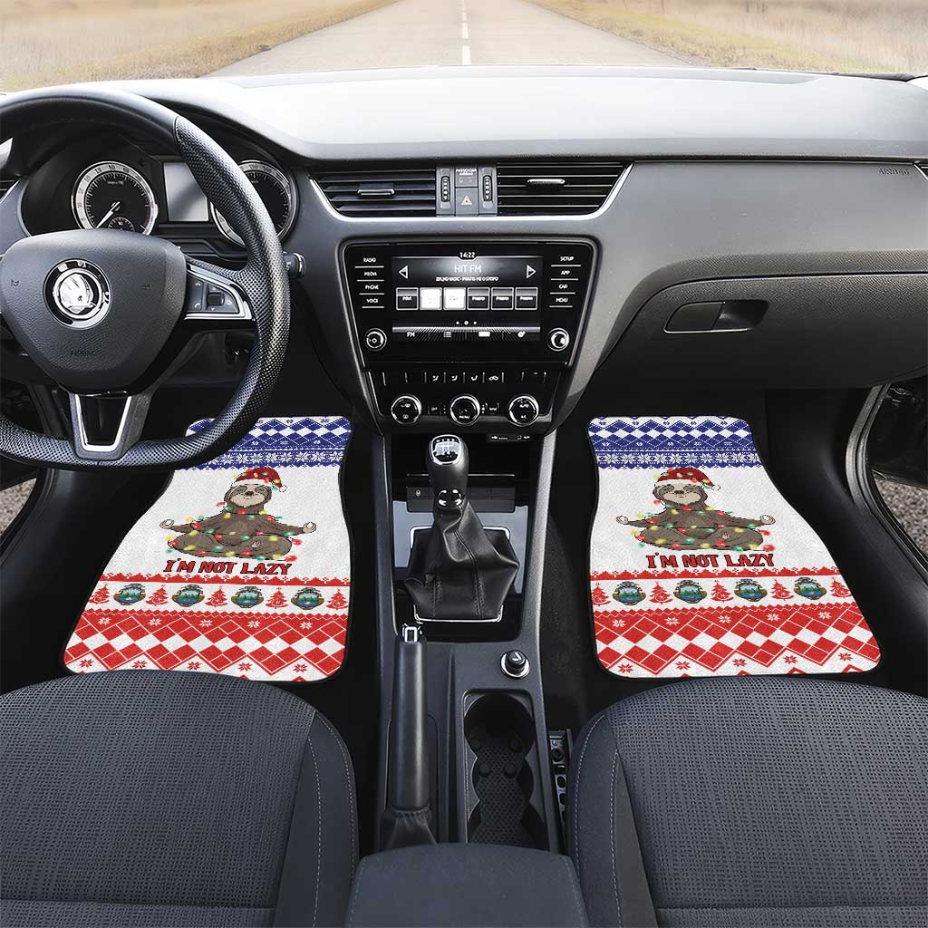 Costa Rica Christmas Car Mats Merry Slothmas - Wonder Print Shop