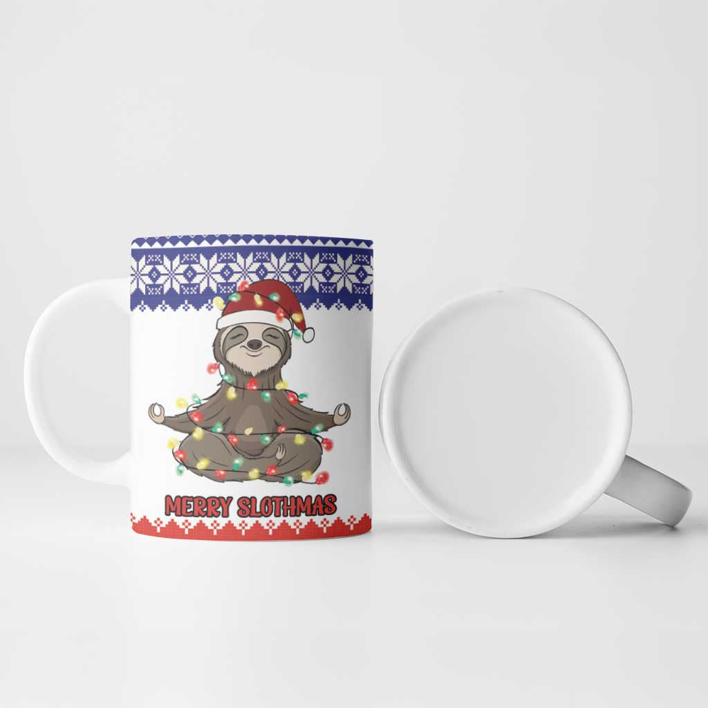 Costa Rica Christmas Ceramic Mug Merry Slothmas - Wonder Print Shop
