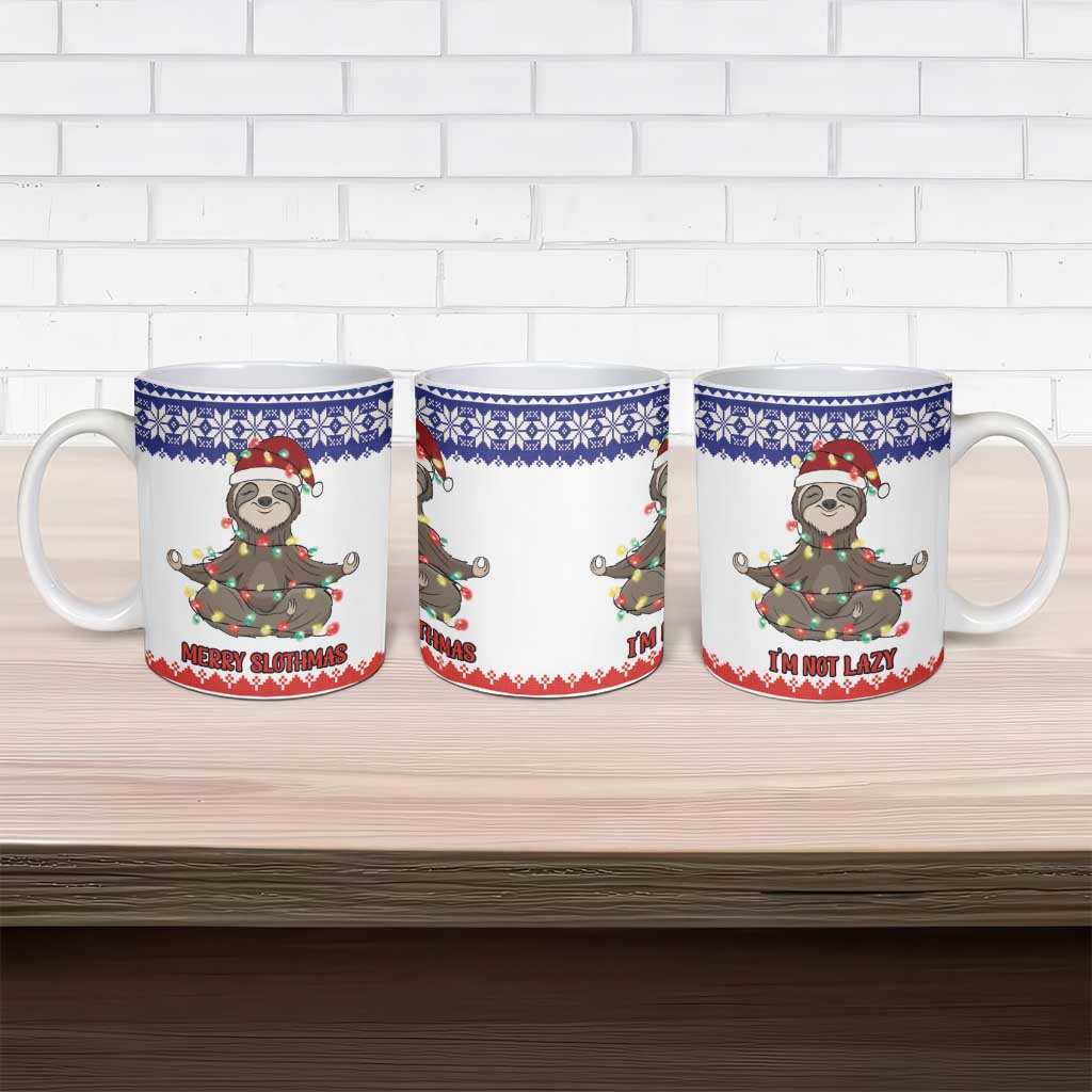 Costa Rica Christmas Ceramic Mug Merry Slothmas - Wonder Print Shop