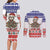 Costa Rica Christmas Couples Matching Long Sleeve Bodycon Dress and Long Sleeve Button Shirt Merry Slothmas - Wonder Print Shop