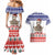 Costa Rica Christmas Couples Matching Mermaid Dress and Hawaiian Shirt Merry Slothmas - Wonder Print Shop