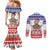 Costa Rica Christmas Couples Matching Mermaid Dress and Long Sleeve Button Shirt Merry Slothmas - Wonder Print Shop