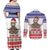 Costa Rica Christmas Couples Matching Off Shoulder Maxi Dress and Long Sleeve Button Shirt Merry Slothmas - Wonder Print Shop