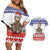 Costa Rica Christmas Couples Matching Off Shoulder Short Dress and Hawaiian Shirt Merry Slothmas - Wonder Print Shop