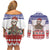 Costa Rica Christmas Couples Matching Off Shoulder Short Dress and Long Sleeve Button Shirt Merry Slothmas - Wonder Print Shop