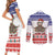Costa Rica Christmas Couples Matching Short Sleeve Bodycon Dress and Long Sleeve Button Shirt Merry Slothmas - Wonder Print Shop
