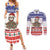 Costa Rica Christmas Couples Matching Summer Maxi Dress and Long Sleeve Button Shirt Merry Slothmas - Wonder Print Shop