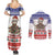 Costa Rica Christmas Couples Matching Summer Maxi Dress and Long Sleeve Button Shirt Merry Slothmas - Wonder Print Shop