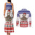 Costa Rica Christmas Couples Matching Tank Maxi Dress and Long Sleeve Button Shirt Merry Slothmas - Wonder Print Shop