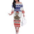 Costa Rica Christmas Family Matching Off The Shoulder Long Sleeve Dress and Hawaiian Shirt Merry Slothmas - Wonder Print Shop