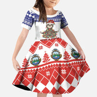 Costa Rica Christmas Family Matching Off Shoulder Maxi Dress and Hawaiian Shirt Merry Slothmas - Wonder Print Shop