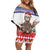 Costa Rica Christmas Family Matching Off Shoulder Short Dress and Hawaiian Shirt Merry Slothmas - Wonder Print Shop