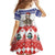 Costa Rica Christmas Family Matching Short Sleeve Bodycon Dress and Hawaiian Shirt Merry Slothmas - Wonder Print Shop