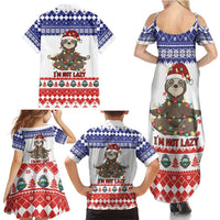 Costa Rica Christmas Family Matching Summer Maxi Dress and Hawaiian Shirt Merry Slothmas - Wonder Print Shop