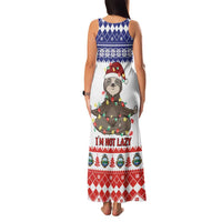 Costa Rica Christmas Family Matching Tank Maxi Dress and Hawaiian Shirt Merry Slothmas - Wonder Print Shop