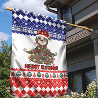 Costa Rica Christmas Garden Flag Merry Slothmas - Wonder Print Shop