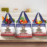 Costa Rica Christmas Grocery Bag Merry Slothmas - Wonder Print Shop