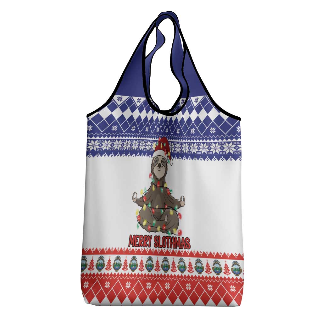 Costa Rica Christmas Grocery Bag Merry Slothmas - Wonder Print Shop