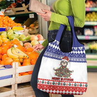 Costa Rica Christmas Grocery Bag Merry Slothmas - Wonder Print Shop