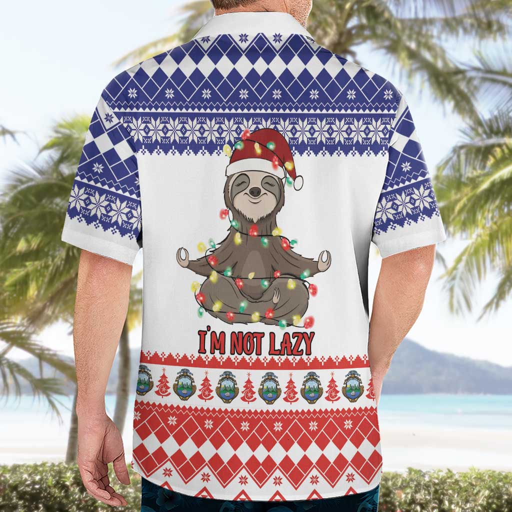 Costa Rica Christmas Hawaiian Shirt Merry Slothmas - Wonder Print Shop