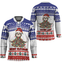 Costa Rica Christmas Hockey Jersey Merry Slothmas - Wonder Print Shop