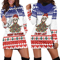 Costa Rica Christmas Hoodie Dress Merry Slothmas - Wonder Print Shop
