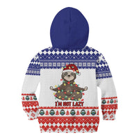 Costa Rica Christmas Kid Hoodie Merry Slothmas - Wonder Print Shop