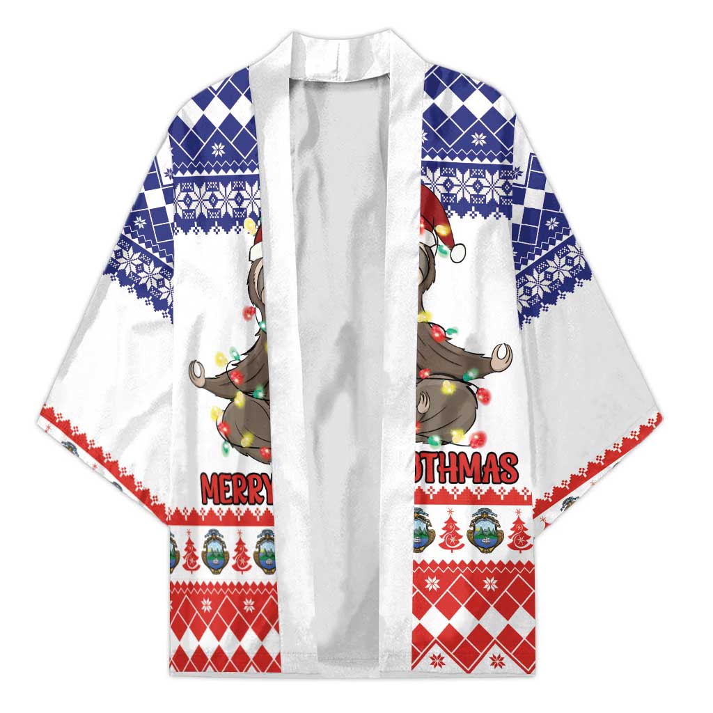 Costa Rica Christmas Kimono Merry Slothmas - Wonder Print Shop