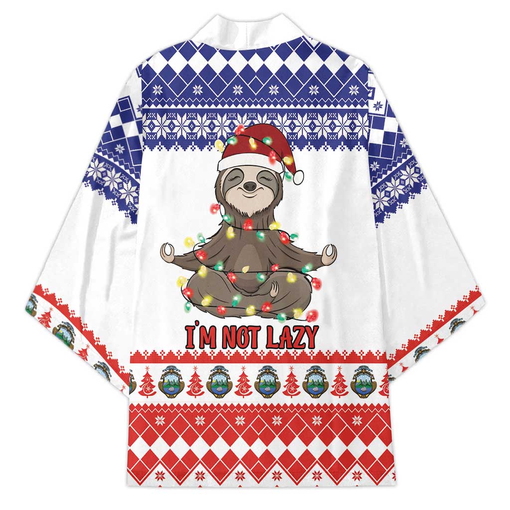 Costa Rica Christmas Kimono Merry Slothmas - Wonder Print Shop