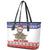 Costa Rica Christmas Leather Tote Bag Merry Slothmas - Wonder Print Shop