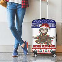 Costa Rica Christmas Luggage Cover Merry Slothmas - Wonder Print Shop