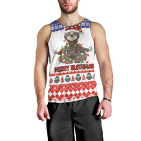 Costa Rica Christmas Men Tank Top Merry Slothmas - Wonder Print Shop