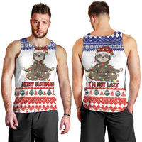 Costa Rica Christmas Men Tank Top Merry Slothmas - Wonder Print Shop