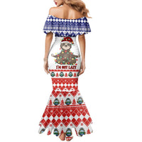 Costa Rica Christmas Mermaid Dress Merry Slothmas - Wonder Print Shop