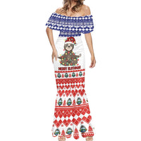 Costa Rica Christmas Mermaid Dress Merry Slothmas - Wonder Print Shop
