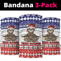Costa Rica Christmas Neck Gaiter Merry Slothmas - Wonder Print Shop