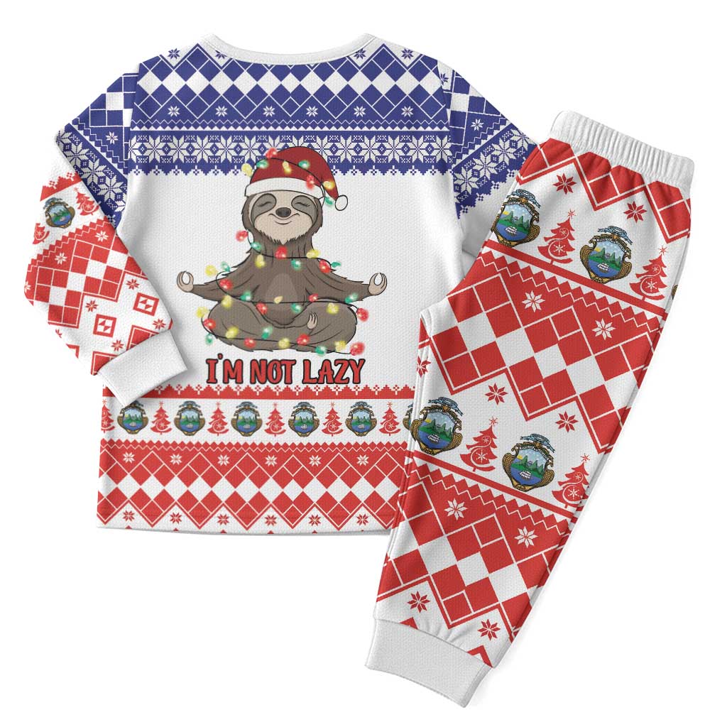 Costa Rica Christmas Pajama Set Merry Slothmas - Wonder Print Shop