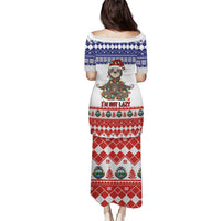 Costa Rica Christmas Puletasi Merry Slothmas - Wonder Print Shop