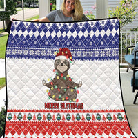 Costa Rica Christmas Quilt Merry Slothmas - Wonder Print Shop