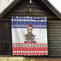 Costa Rica Christmas Quilt Merry Slothmas - Wonder Print Shop