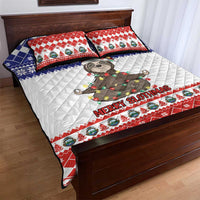 Costa Rica Christmas Quilt Bed Set Merry Slothmas - Wonder Print Shop