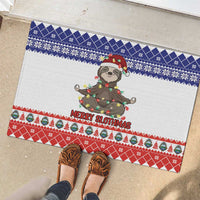Costa Rica Christmas Rubber Doormat Merry Slothmas - Wonder Print Shop