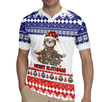 Costa Rica Christmas Rugby Jersey Merry Slothmas - Wonder Print Shop