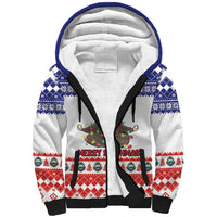 Costa Rica Christmas Sherpa Hoodie Merry Slothmas - Wonder Print Shop