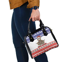 Costa Rica Christmas Shoulder Handbag Merry Slothmas - Wonder Print Shop