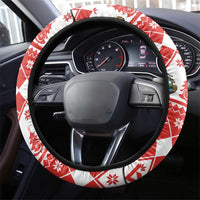 Costa Rica Christmas Steering Wheel Cover Merry Slothmas - Wonder Print Shop
