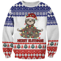 Costa Rica Christmas Sweatshirt Merry Slothmas - Wonder Print Shop