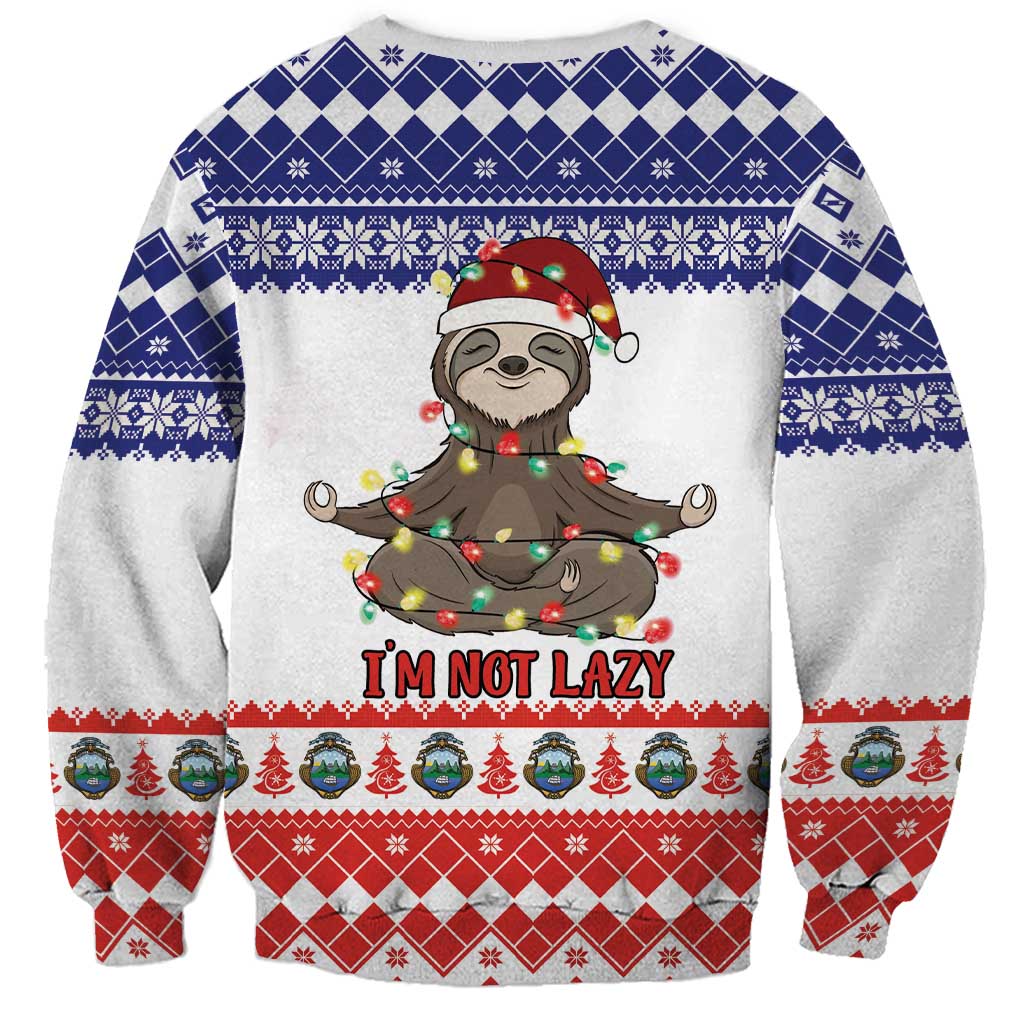 Costa Rica Christmas Sweatshirt Merry Slothmas - Wonder Print Shop