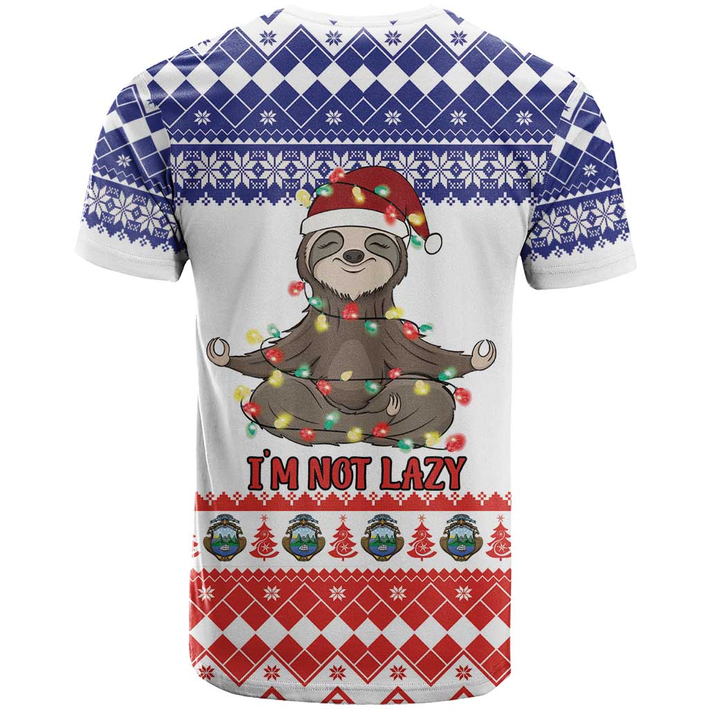 Costa Rica Christmas T Shirt Merry Slothmas - Wonder Print Shop